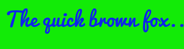 Image with Font Color 0E24EB and Background Color 12EB07